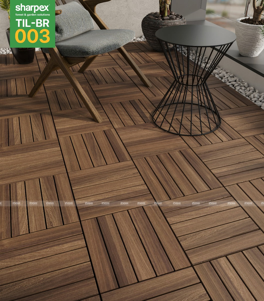 Teak Wood Deck Tiles - Brown (TIL-BR-003)