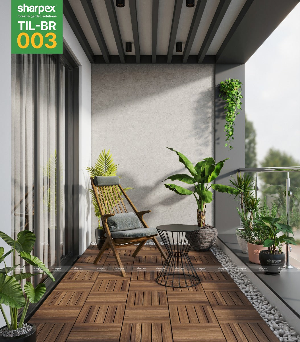 Teak Wood Deck Tiles - Brown (TIL-BR-003)