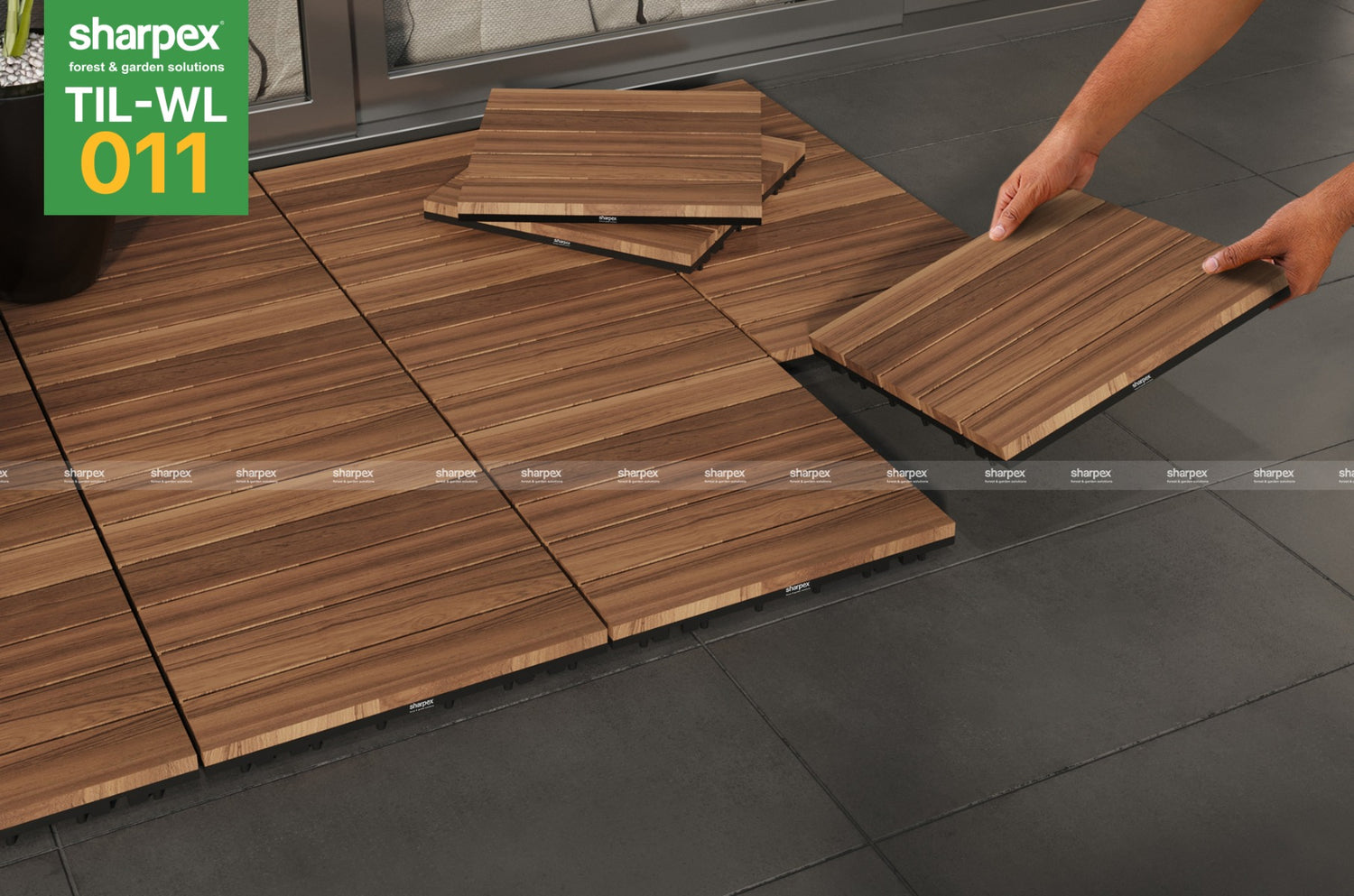 Walnut Wood Deck Tiles (TIL-WL-011)