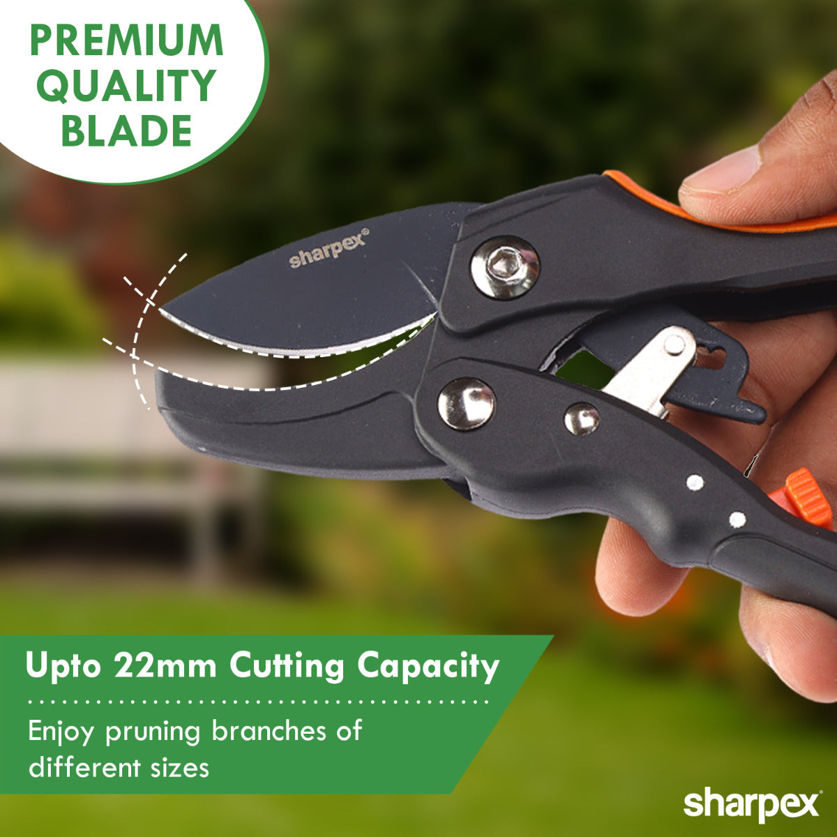 Professional Ratchet Pruning Shears – Anvil Type