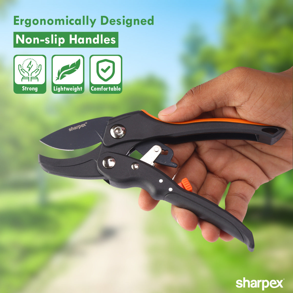 Professional Ratchet Pruning Shears – Anvil Type