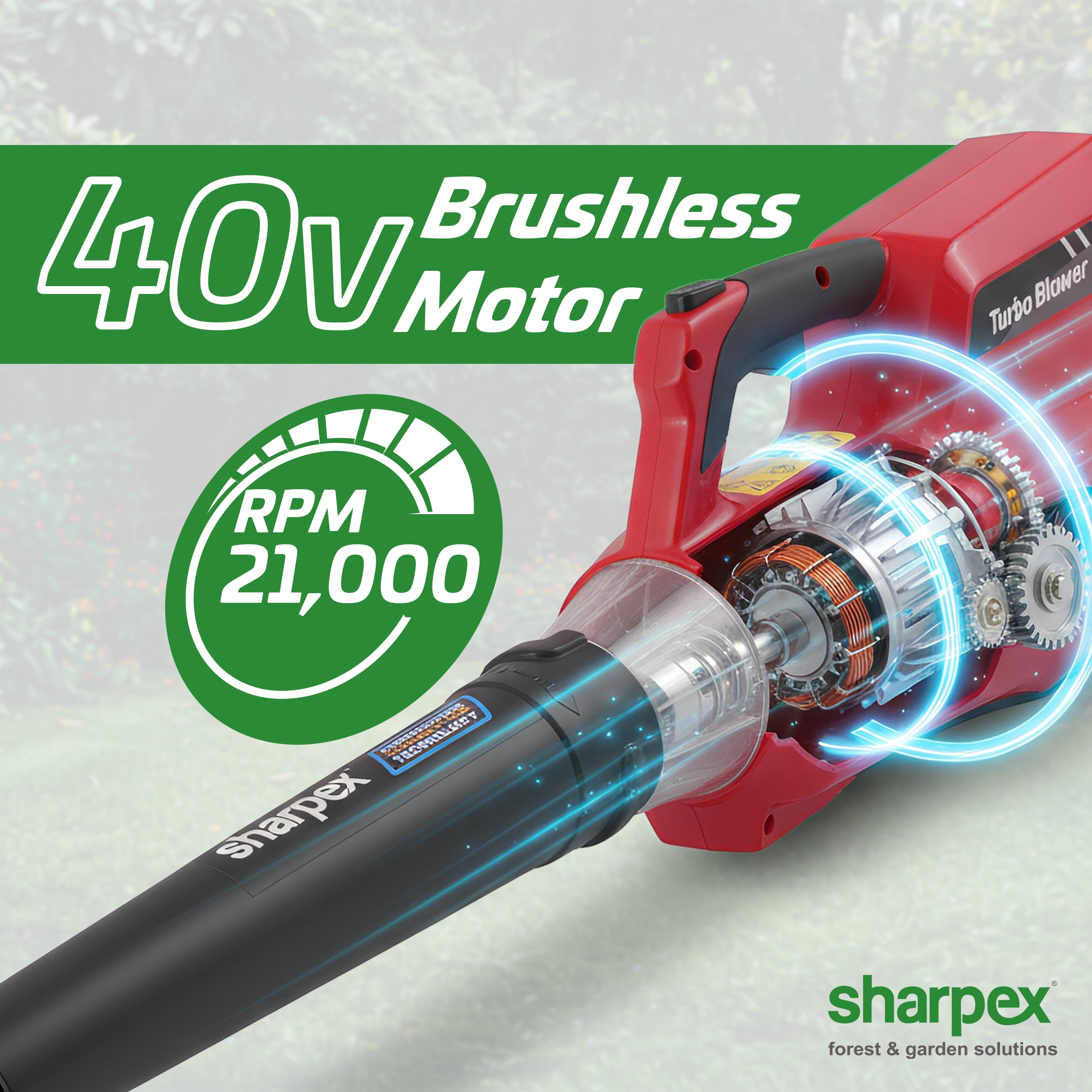 Cordless Leaf Blower 40V - Battery Operated