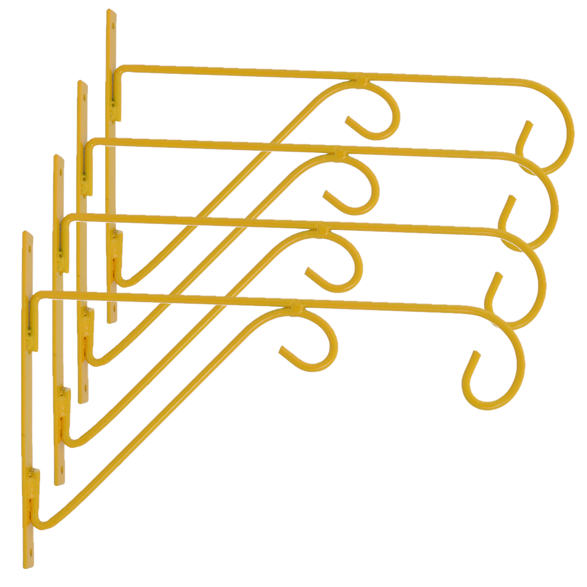 Metal Wall Bracket - Yellow - 4 PC  (CO4-BRK-YL-013)
