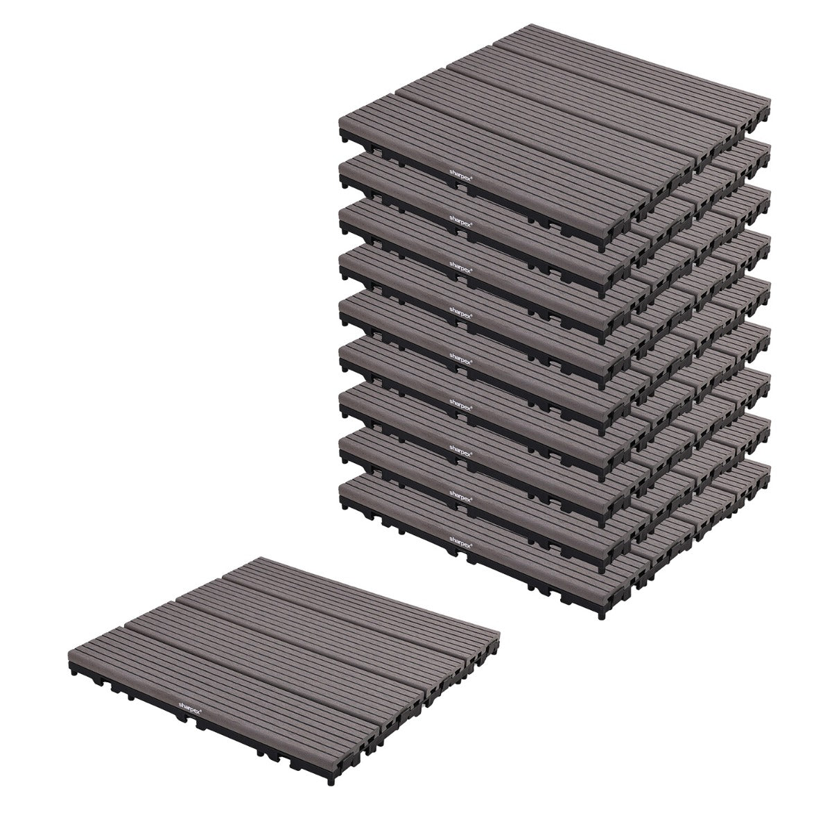 WPC Deck Tiles (TIL-GY-010)