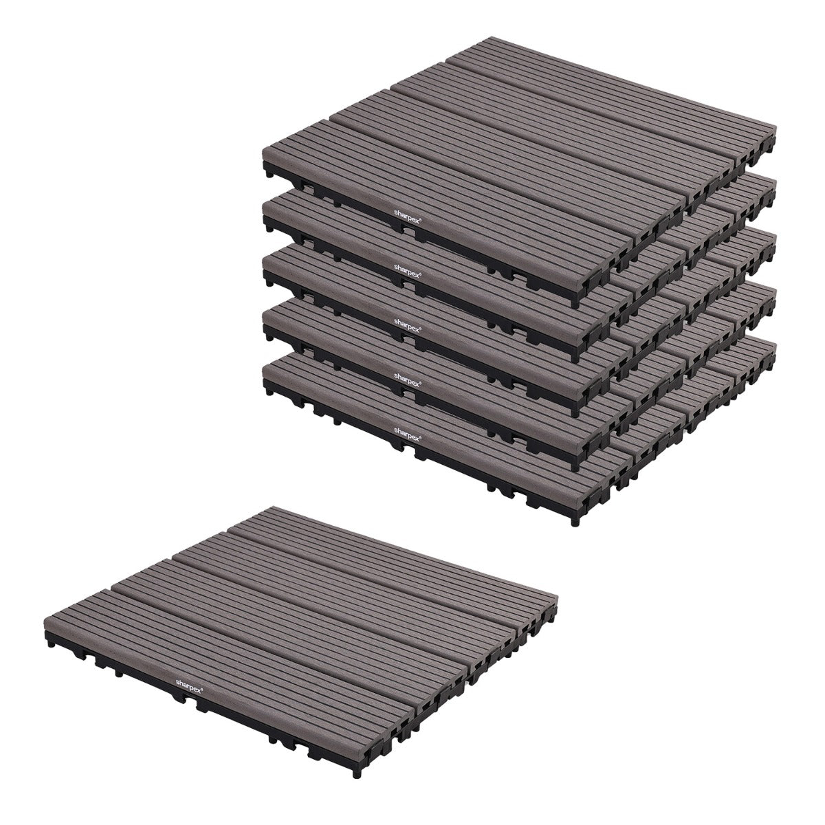 WPC Deck Tiles (TIL-GY-010)