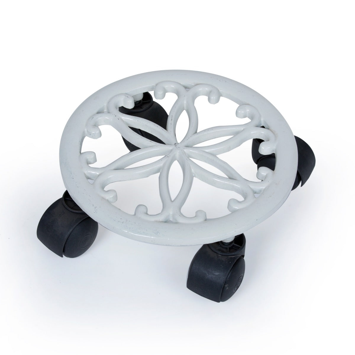 Metal Trolley - White - Set of 4 (CO4-TRL-WH-006)