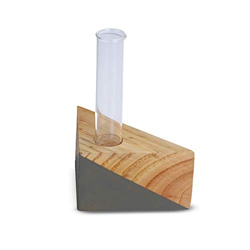 Triangle Test Tube Wooden Plant Stand (ID-BR-008)
