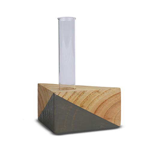 Triangle Test Tube Wooden Plant Stand (ID-BR-008)