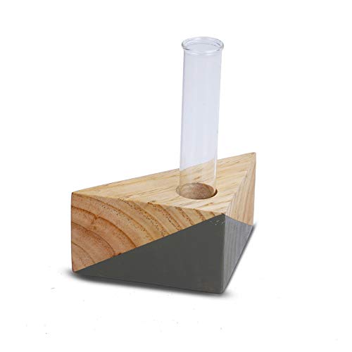 Triangle Test Tube Wooden Plant Stand (ID-BR-008)