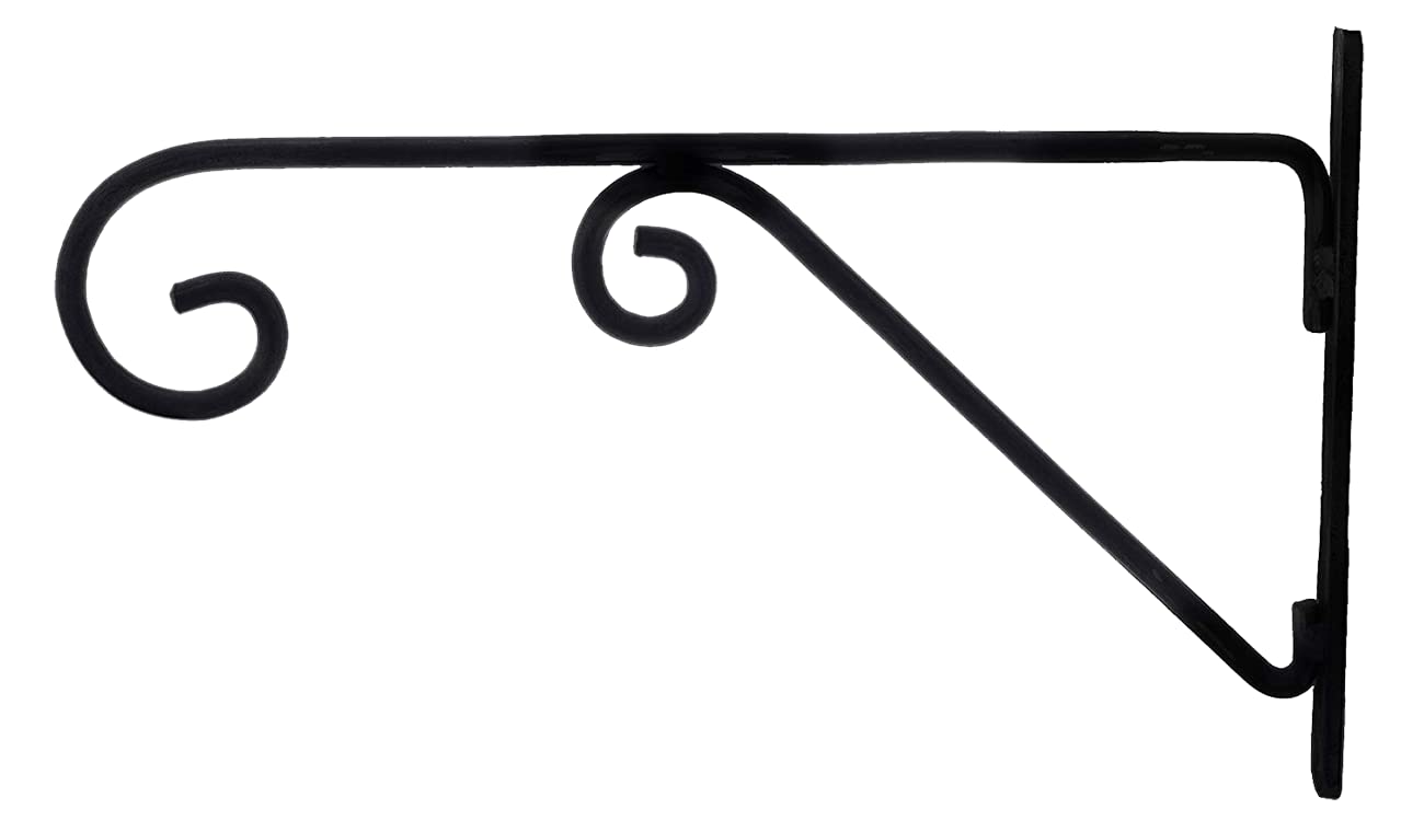 Metal Wall Bracket - Black- 8 PC   (CO8-BRK-BL-008)