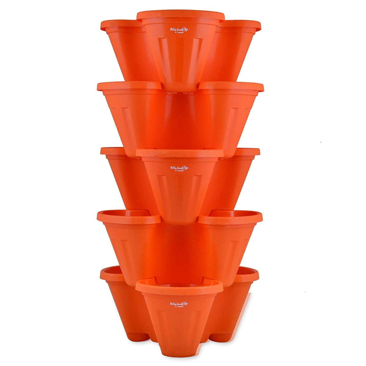 5 Tier Gardening Tower plastics pots( POT-OR-035 )
