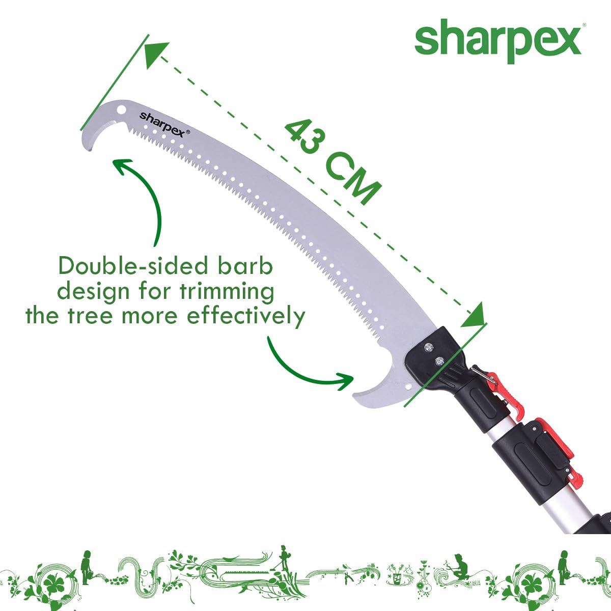 Sharpex 18 Ft Manual Pole Saw with Blade