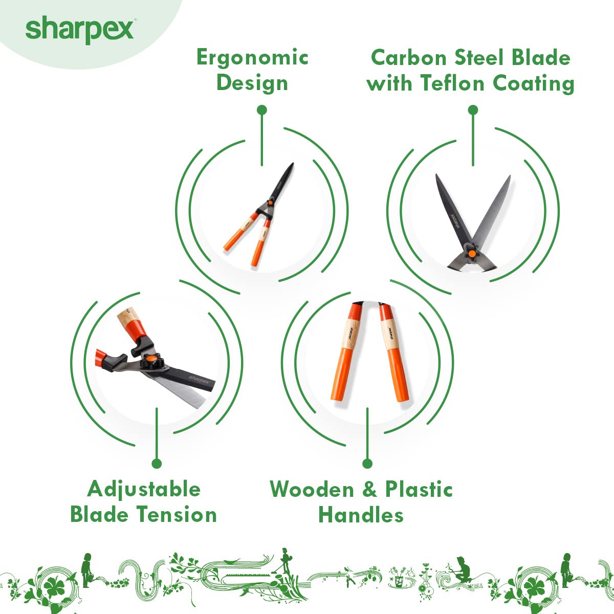 Hedge Shear with Wood & Plastic Handle