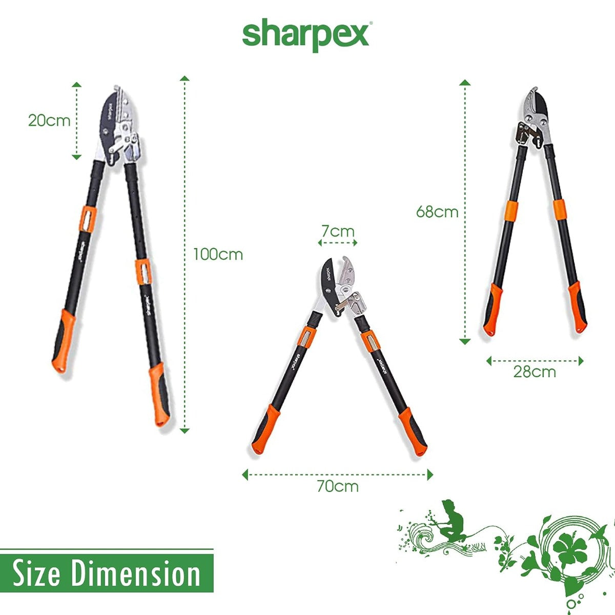 Ratcht Anvil Lopper with Telescopic Handles