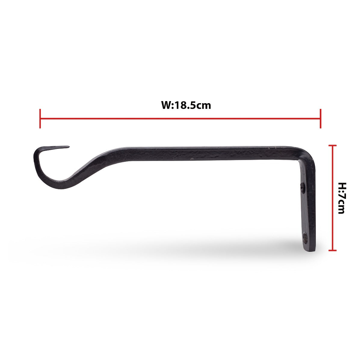 Metal Wall Bracket - Black- 4 PC  (CO4-BRK-BL-015)