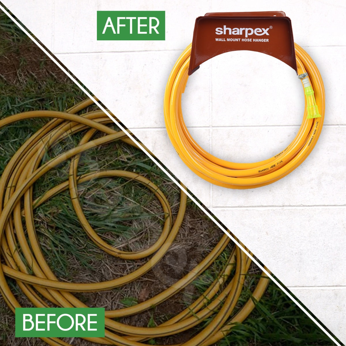Heavy Duty Steel Portable Irrigation Watering Hose Holder Only (Dark Brown)