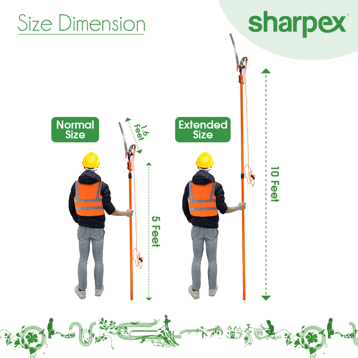 Sharpex 2 Stage Telescopic Long Cutter for Tree (LC-OR-001)