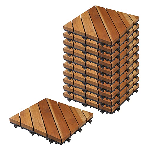 Teak Wood Deck Tiles -Brown (TIL-BR-013)