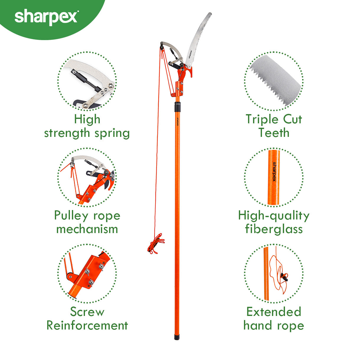 Sharpex 2 Stage Telescopic Long Cutter for Tree (LC-OR-001)