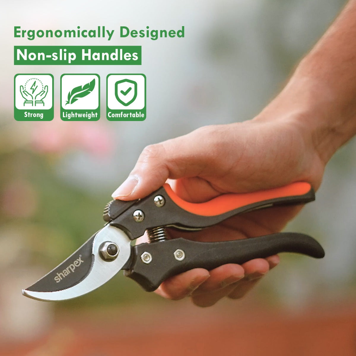Heavy Duty 8 Inch Garden Bypass Pruning Shears