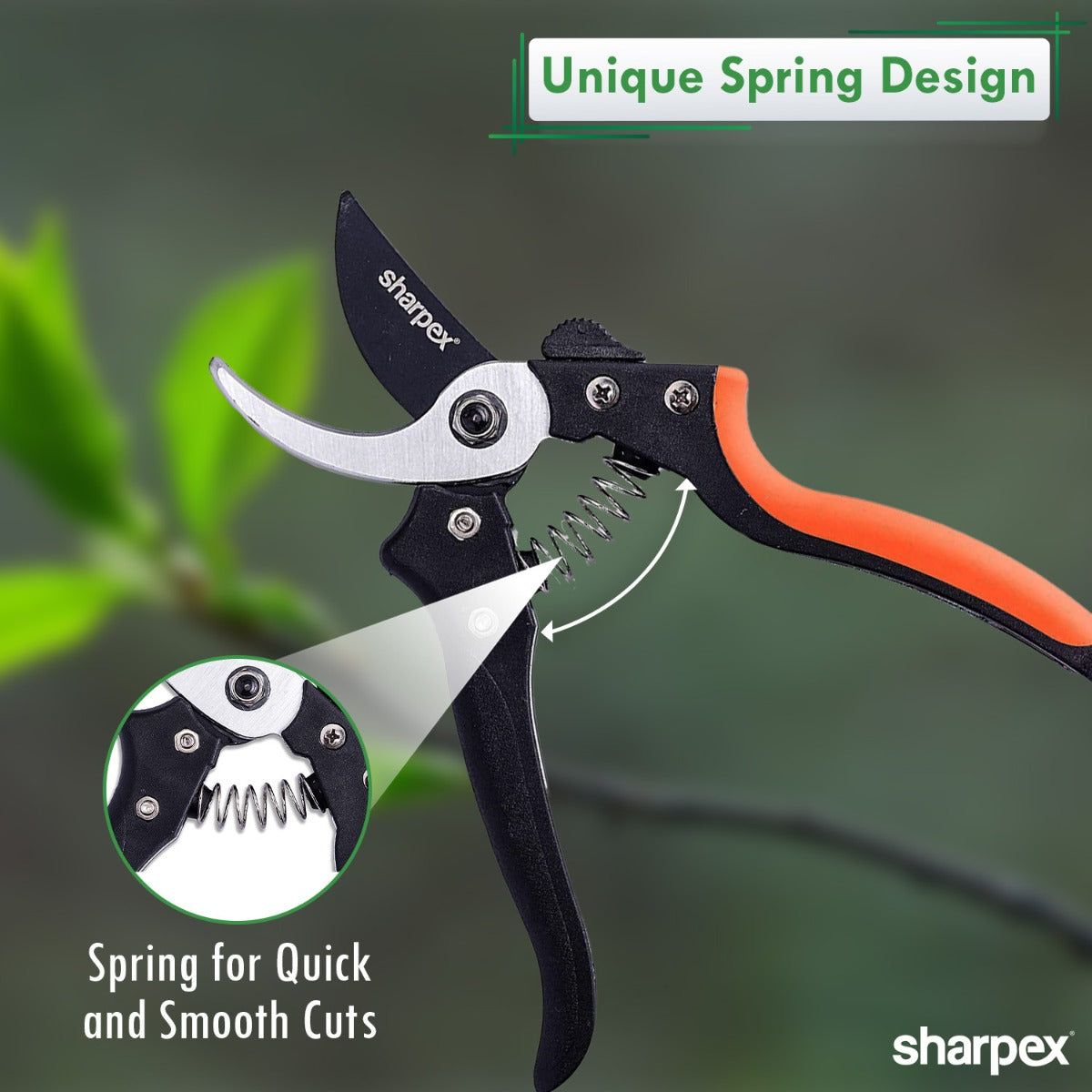 Heavy Duty 8 Inch Garden Bypass Pruning Shears