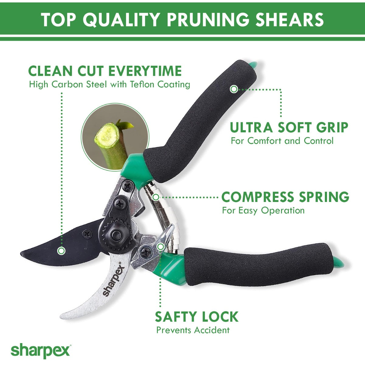 Heavy Duty Pruning Shears Bypass Secateurs
