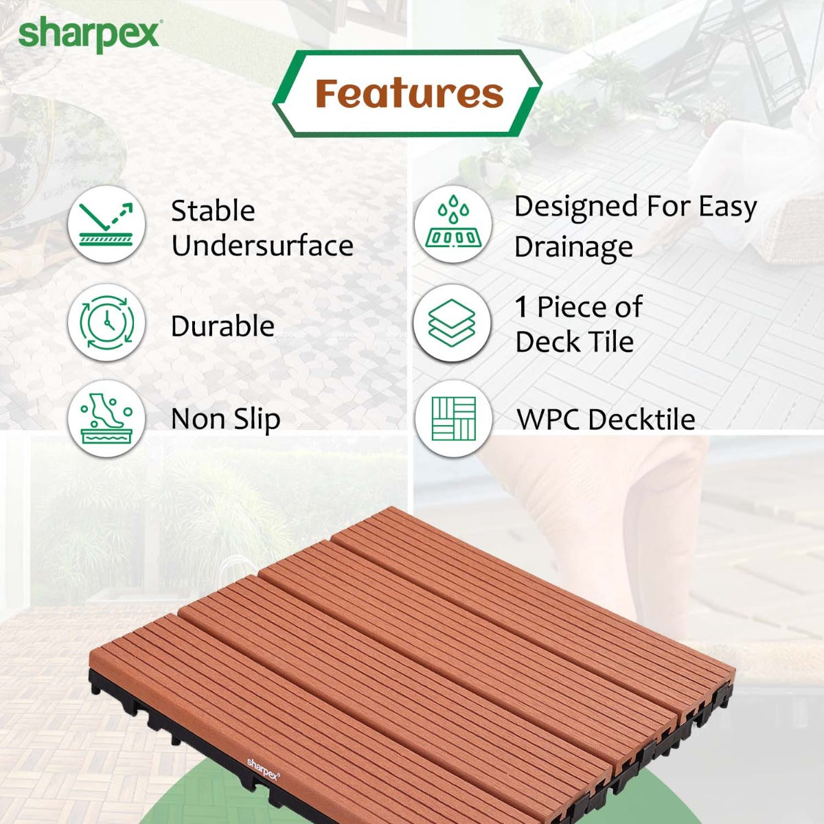 WPC Deck Tiles  (TIL-OR-010)