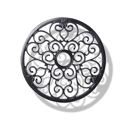 Metal Pot Stand- Black -Set of 4 (CO4-STN-PLS-BL-16)