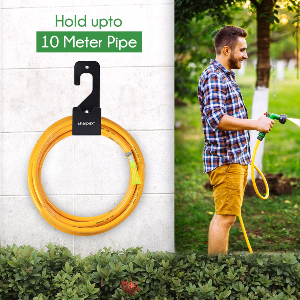 Sharpex DIY Wall Mount Watering Hose Holders, Designer Style Antique Hose Hanger for Garden, Hotel, Backyard and Outdoor Wall Mount Hose Hanger Only