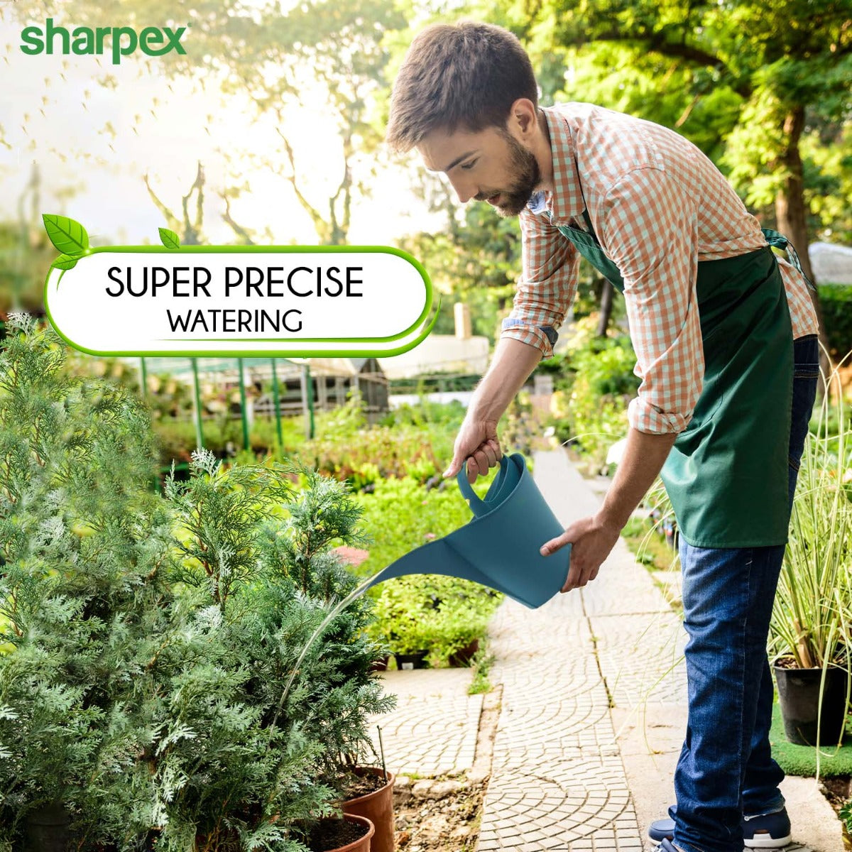 Modern & Decorative Long Tip Watering Can (2L) for Home Gardening | Blue