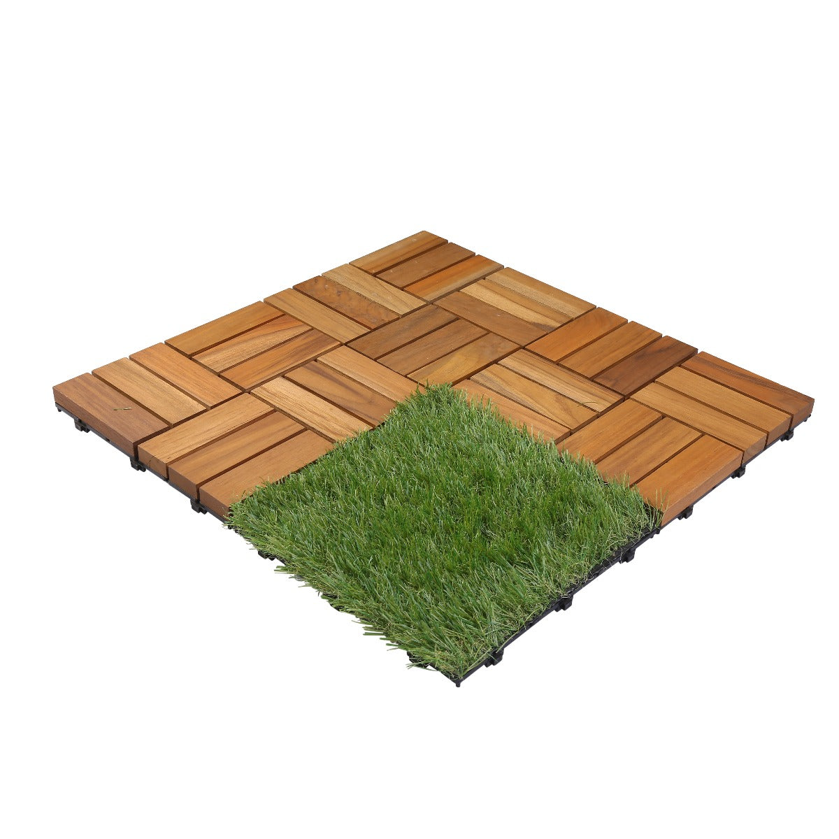 Teak Wood Deck Tiles - Brown (TIL-BR-004)