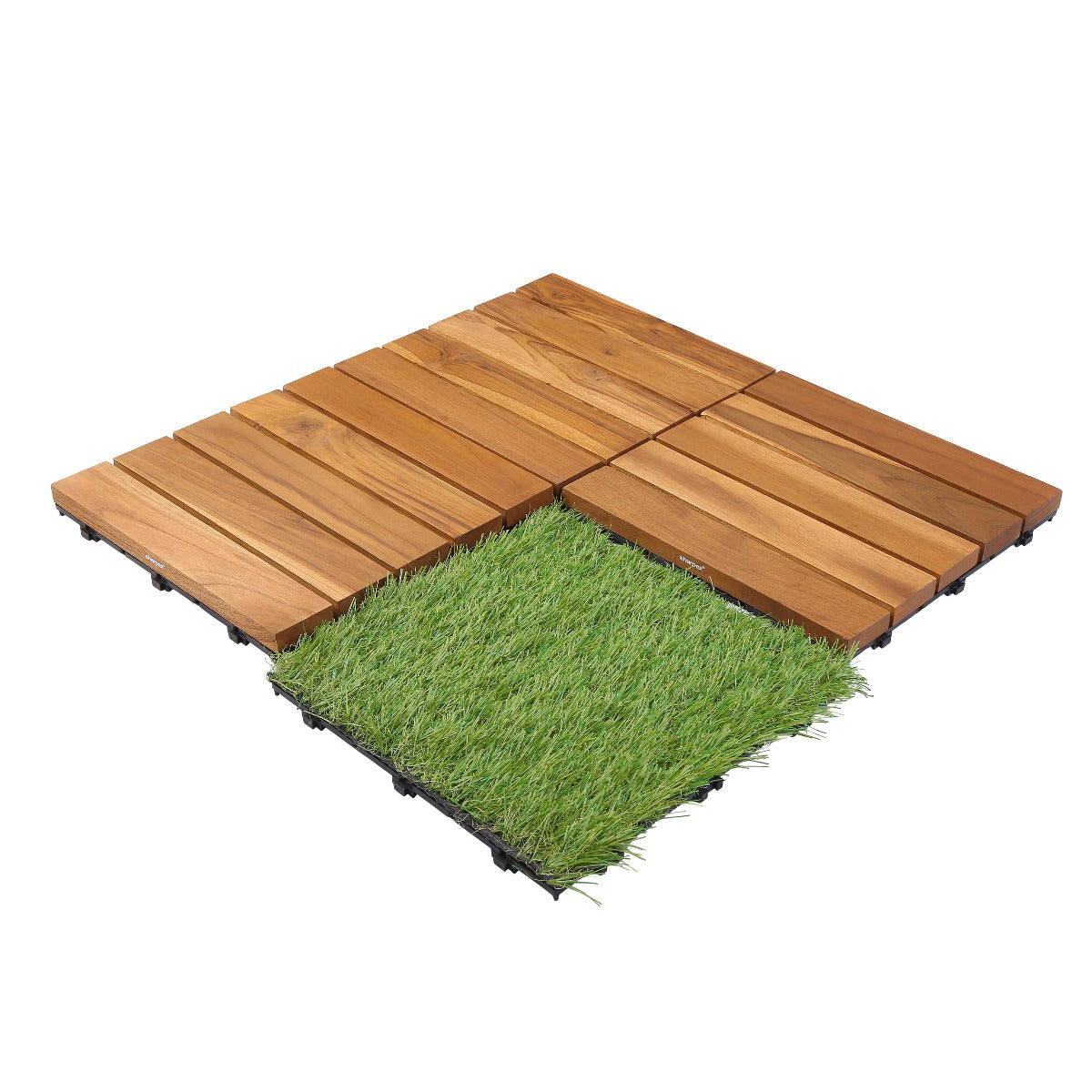 Teak Wood Deck Tiles - Brown (TIL-BR-003)