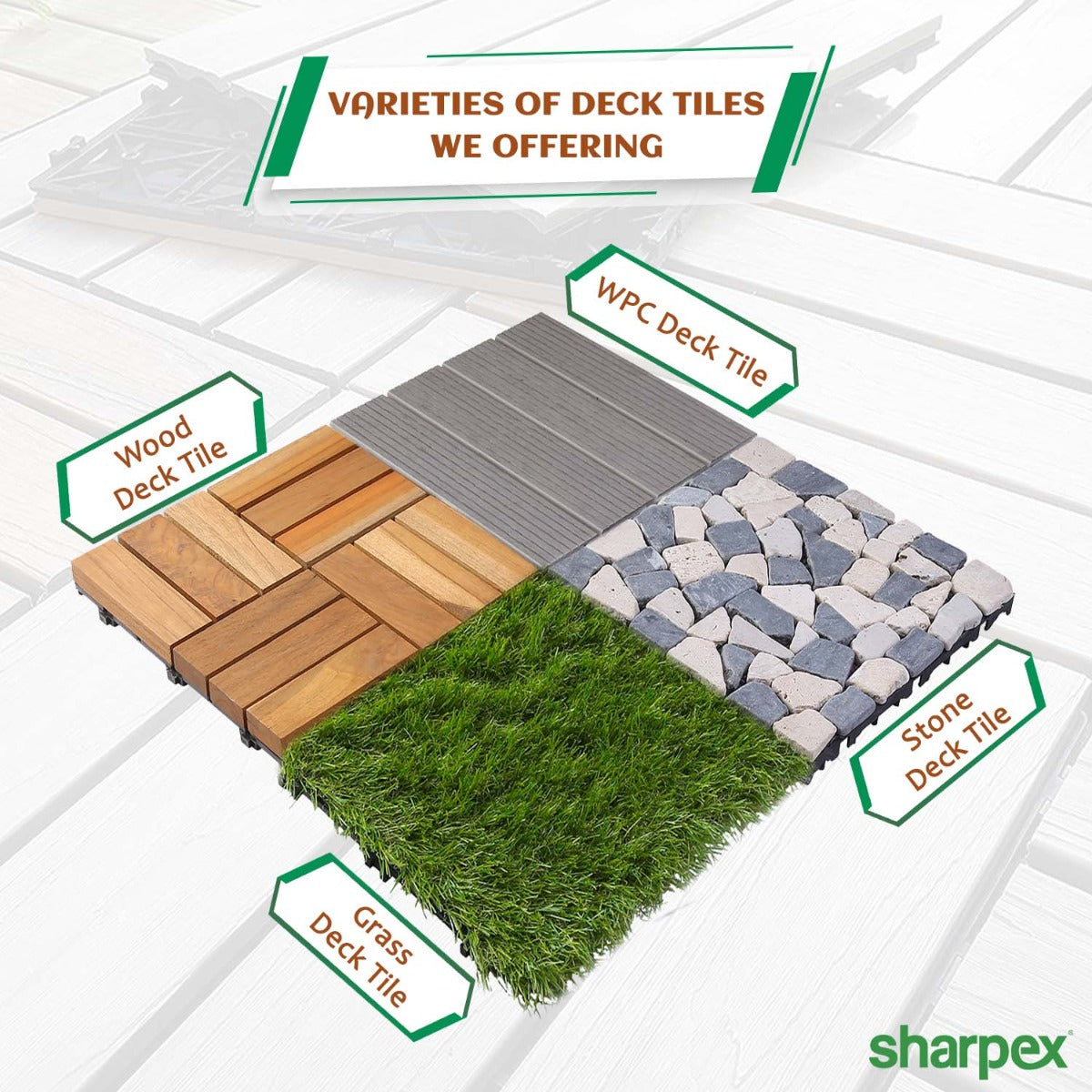 WPC Deck Tiles (TIL-GY-010)