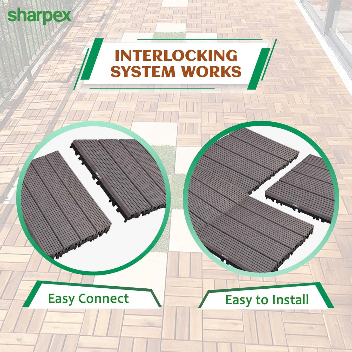 WPC Deck Tiles (TIL-GY-010)