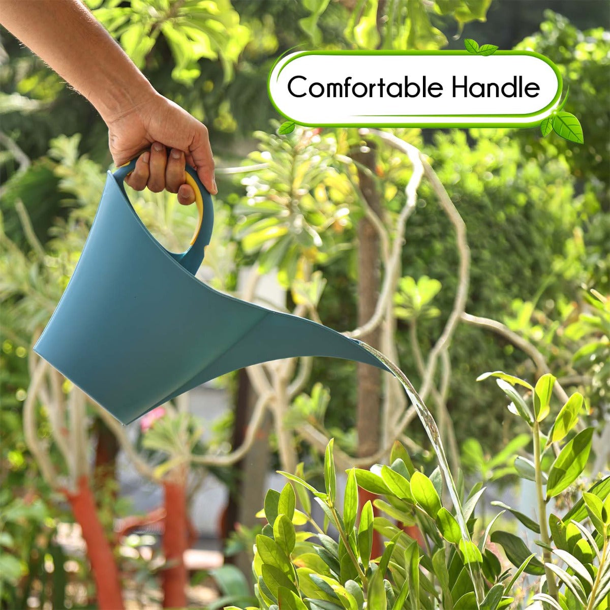 Modern & Decorative Long Tip Watering Can (2L) for Home Gardening | Blue