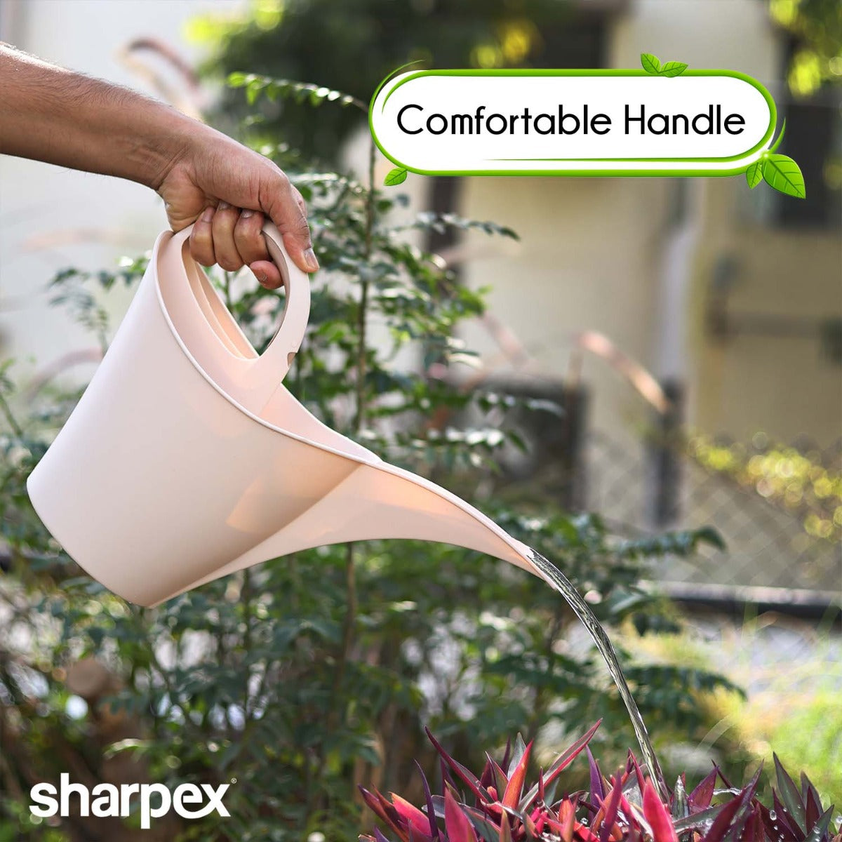 Modern & Decorative Long Tip Watering Can (2L) for Home Gardening | Pink