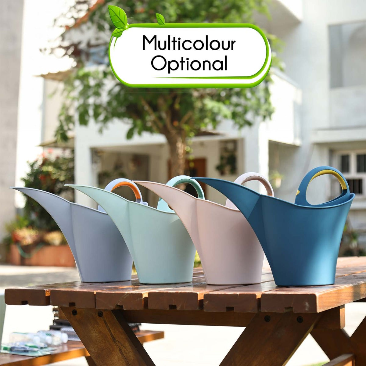 Modern & Decorative Long Tip Watering Can (2L) for Home Gardening | Green