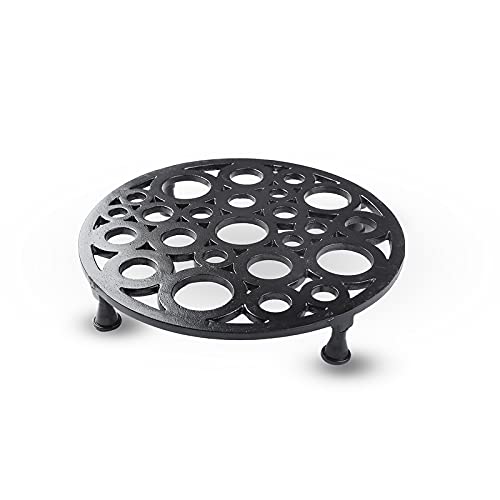 Metal Pot Stand -Black-Set of 1(STN-PLS-BL-18_1)