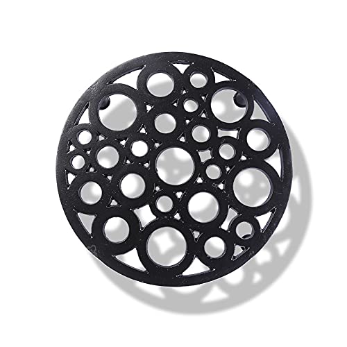 Metal Pot Stand -Black-Set of 1(STN-PLS-BL-18_1)