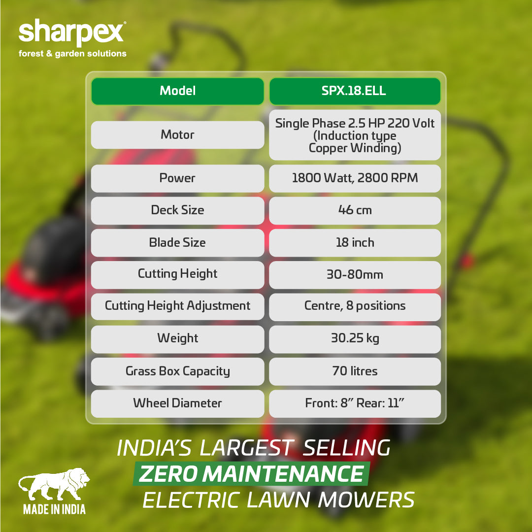 18" Electric Lawn Mower (SPX.18.ELL)