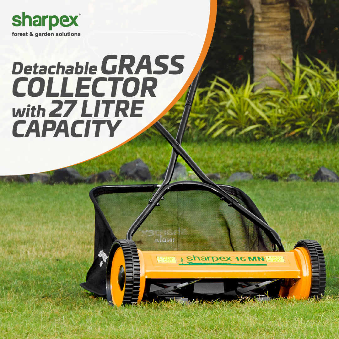 16" Manual Lawn Mower (Yellow)