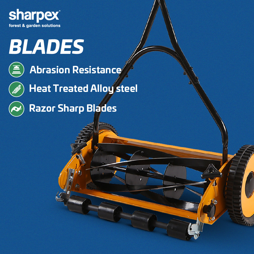 16" Manual Lawn Mower (Yellow)