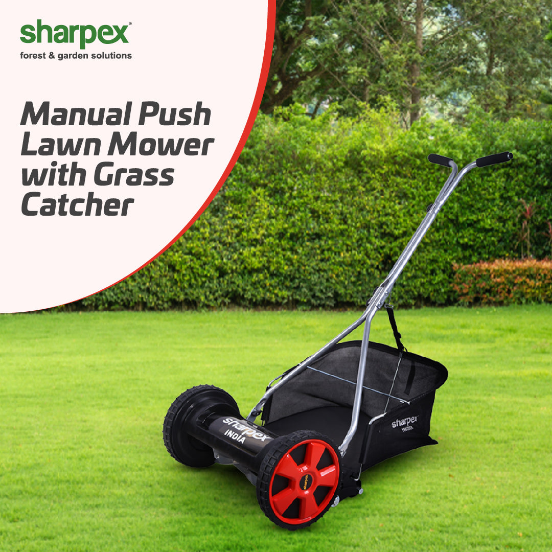 16" Manual Lawn Mower (Red)