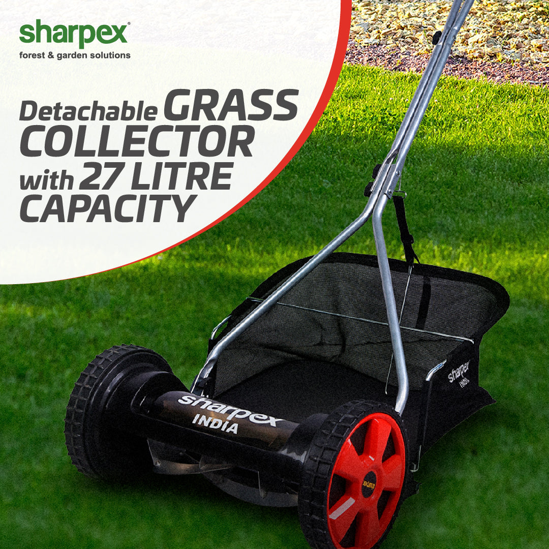 16" Manual Lawn Mower (Red)