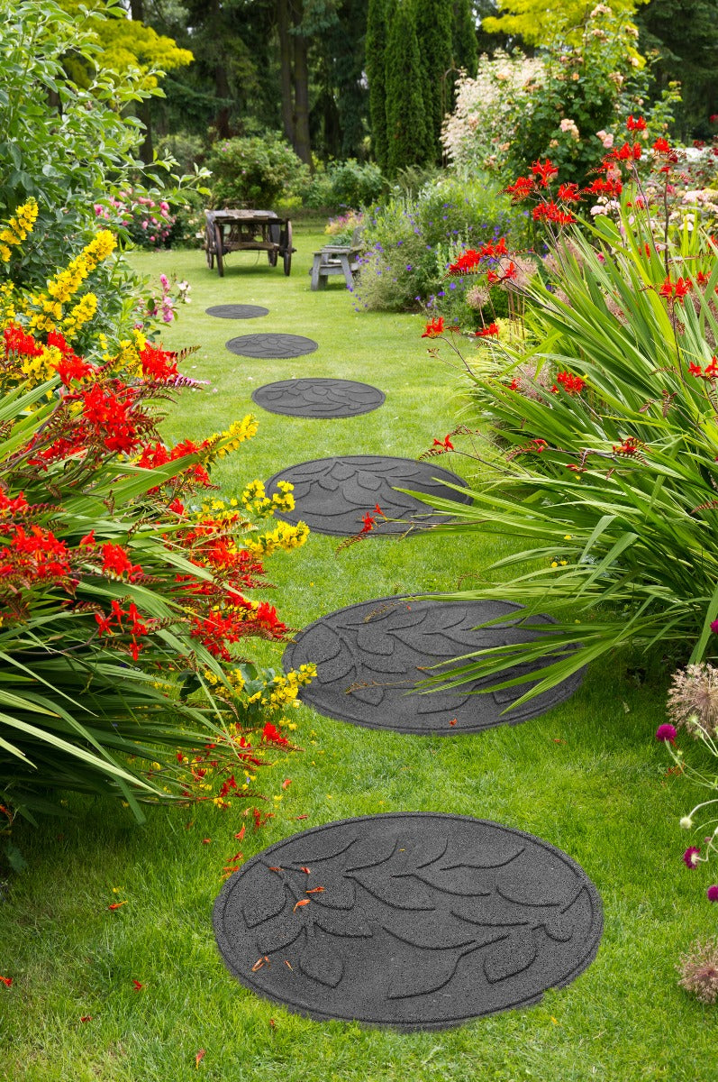 Sharpex Stepping Stones for Garden Leaves Grey Design Decorative Walkway for Outdoor Pathway, Lawn, Yard, Home, Landscaping Perfect Personalized Stepping Stones for Outdoor Pathway(SS-L-G-002)