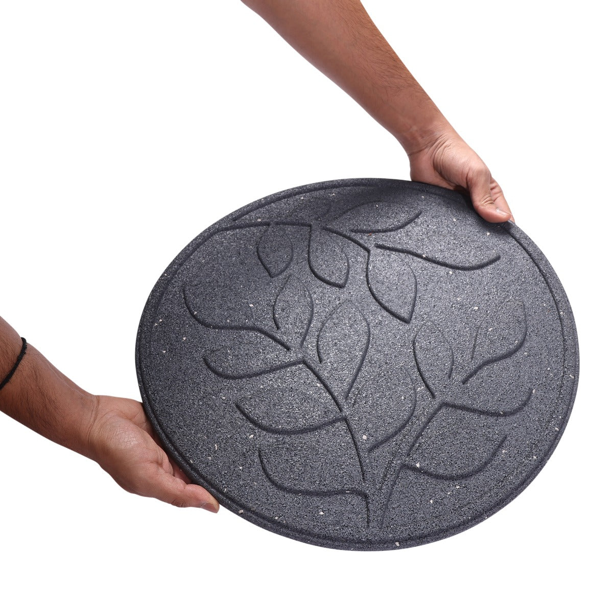 Sharpex Stepping Stones for Garden Leaves Grey Design Decorative Walkway for Outdoor Pathway, Lawn, Yard, Home, Landscaping Perfect Personalized Stepping Stones for Outdoor Pathway(SS-L-G-002)