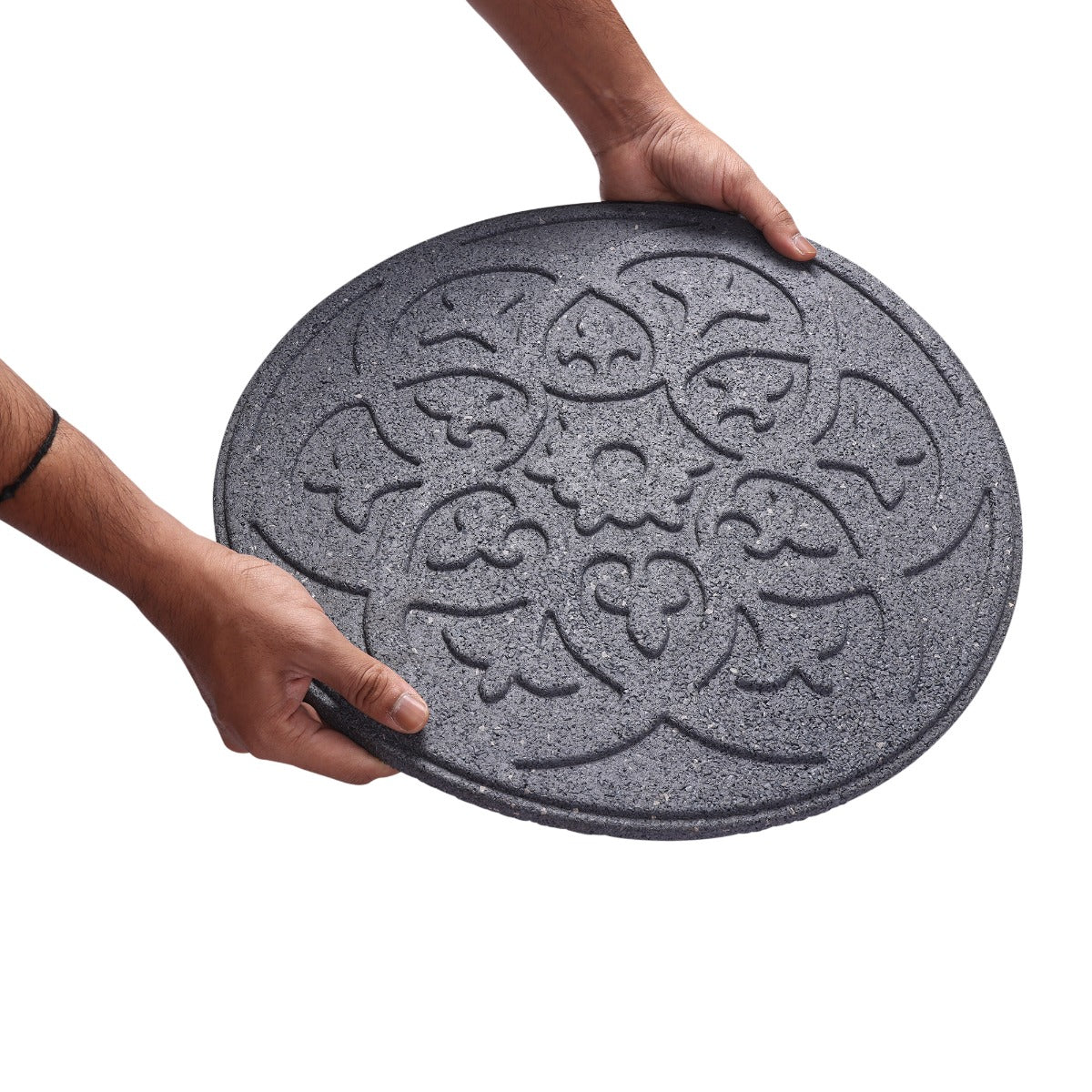 Sharpex Stepping Stones for Garden Scroll Grey Design Decorative Walkway for Outdoor Pathway, Lawn, Yard, Home, Landscaping Perfect Personalized Stepping Stones for Outdoor Pathway(SS-S-G-004)
