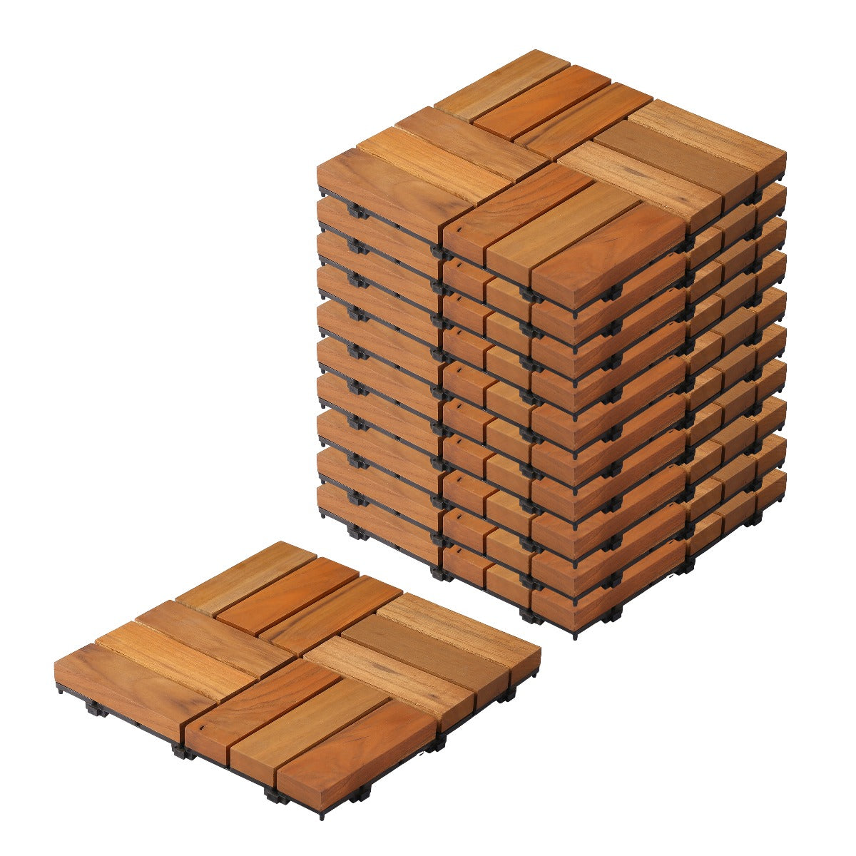 Teak Wood Deck Tiles - Brown (TIL-BR-004)