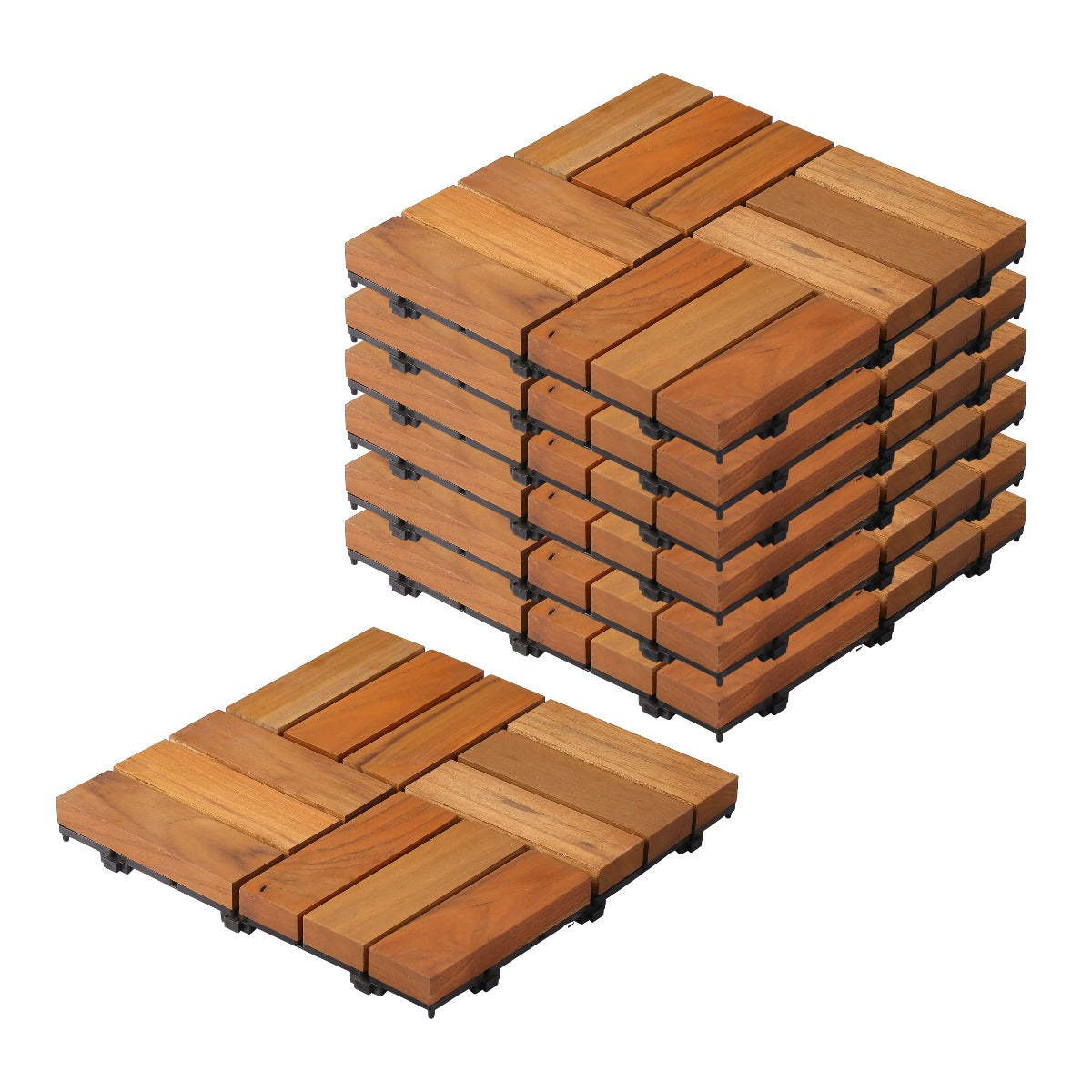 Teak Wood Deck Tiles - Brown (TIL-BR-004)