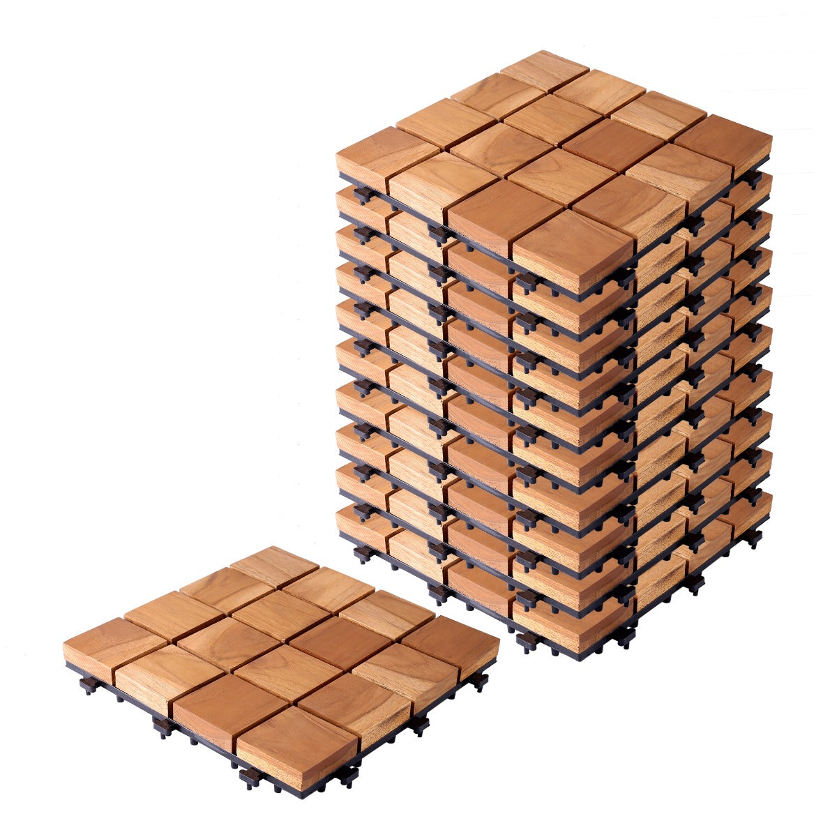 Teak Wood Deck Tiles - Brown (TIL-BR-012)